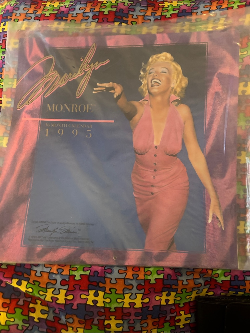 Marilyn Monroe 1995 Calendar Cover - Pink Dress